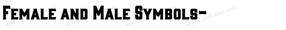 Female and Male Symbols字体转换